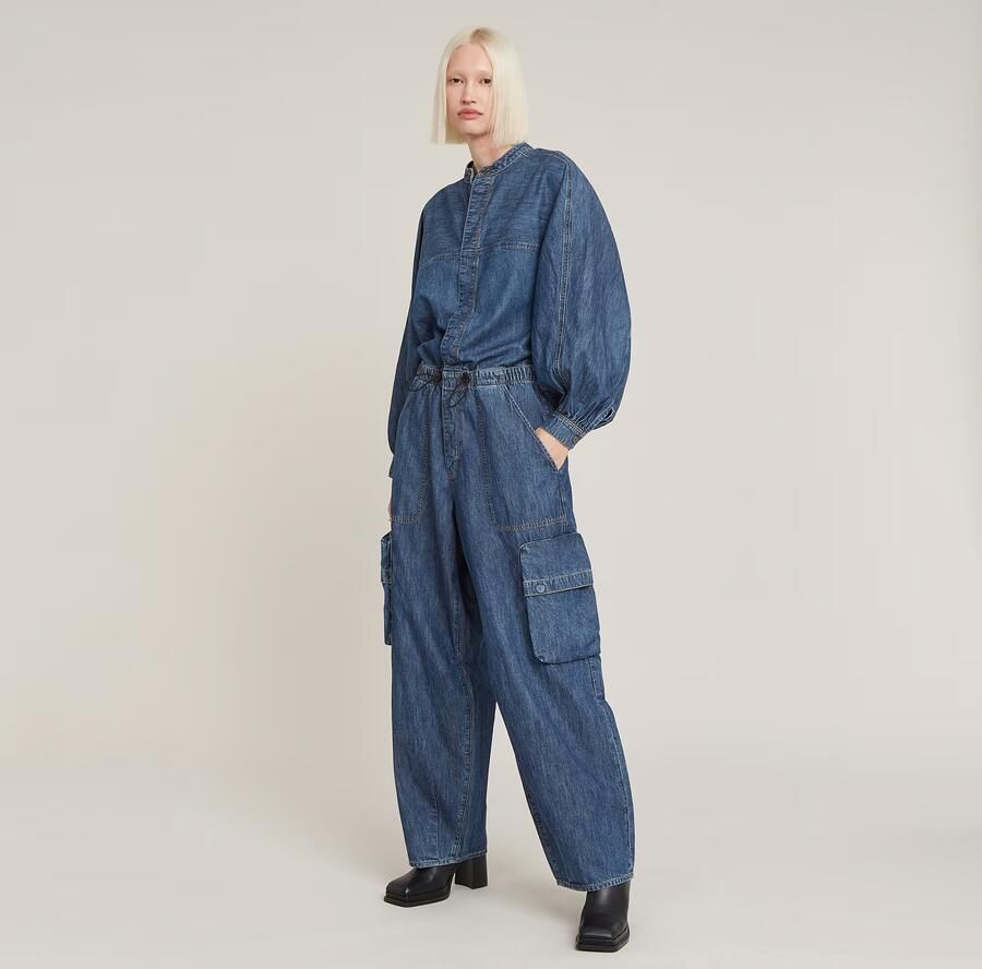 G-Star RAW Balloon Jumpsuit Midden blauw Dames - Foto 7