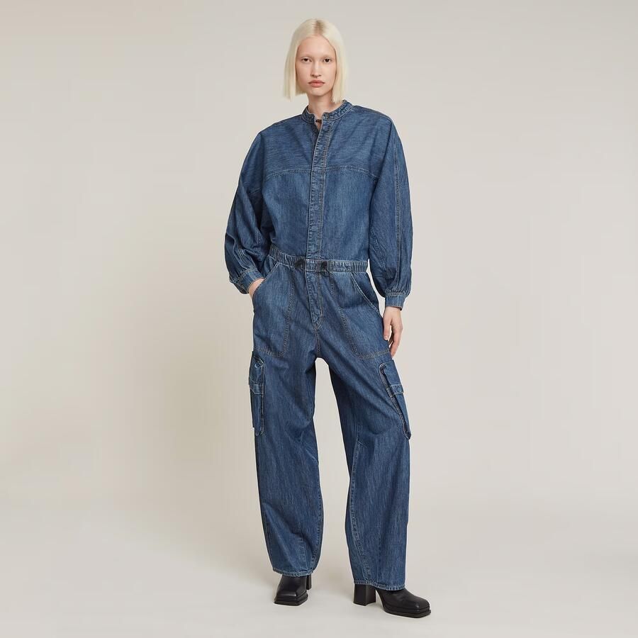 G-Star RAW Balloon Jumpsuit Midden blauw Dames