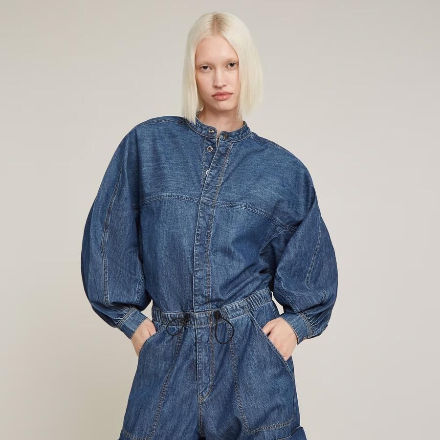 G-Star RAW Balloon Jumpsuit Midden blauw Dames - Foto 3