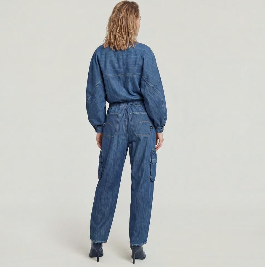 G-Star RAW Balloon Jumpsuit Midden blauw Dames - Foto 4