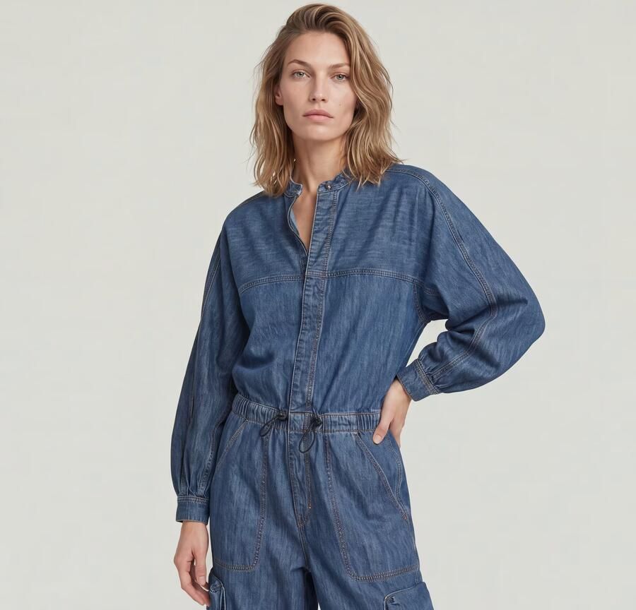 G-Star RAW Balloon Jumpsuit Midden blauw Dames - Foto 6