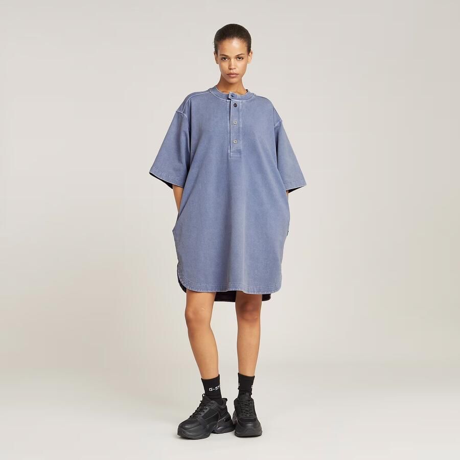 G-Star RAW Balloon Loose Sweater Jurk Lichtblauw Dames - Foto 3