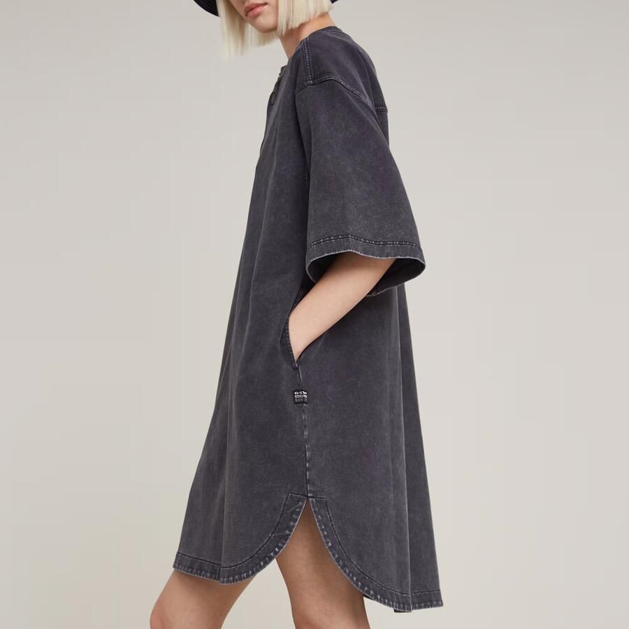 G-Star RAW Balloon Loose Sweater Jurk Zwart Dames - Foto 2