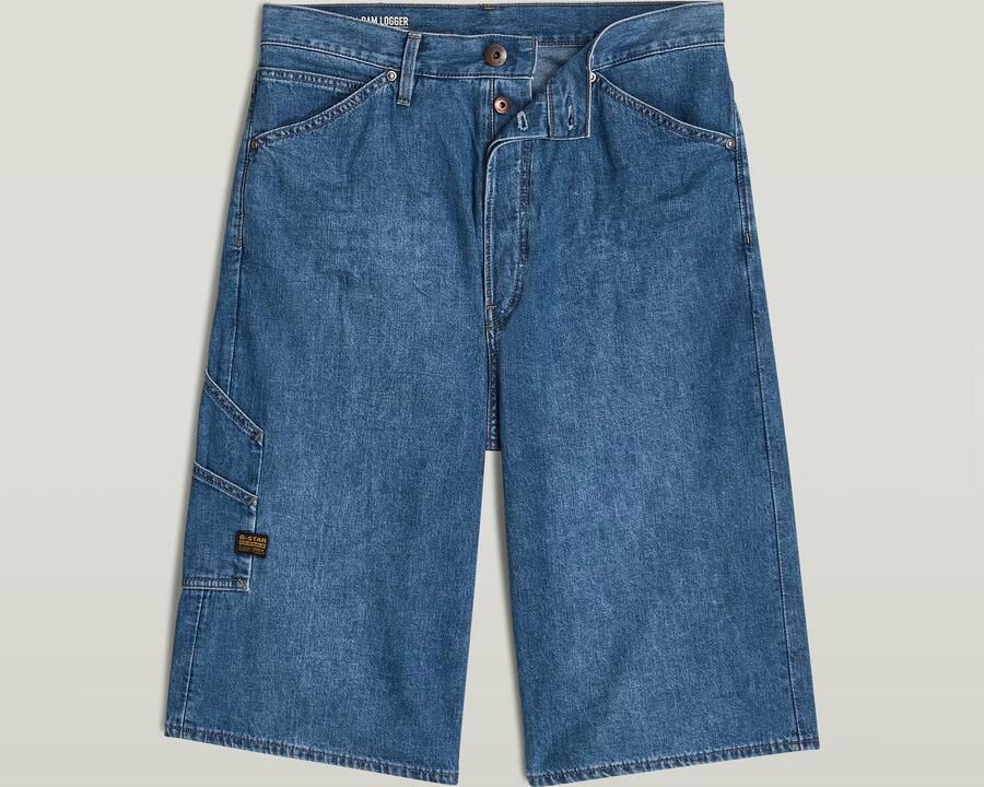 G-Star RAW Bam Logger Short Midden blauw Heren - Foto 5