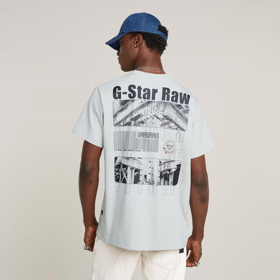 G-Star RAW Barcode Back Graphic Loose T-Shirt Grijs Heren - Foto 10