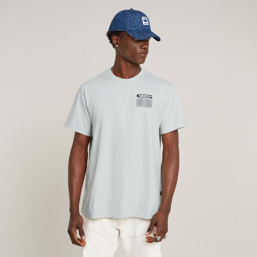 G-Star RAW Barcode Back Graphic Loose T-Shirt Grijs Heren - Foto 3