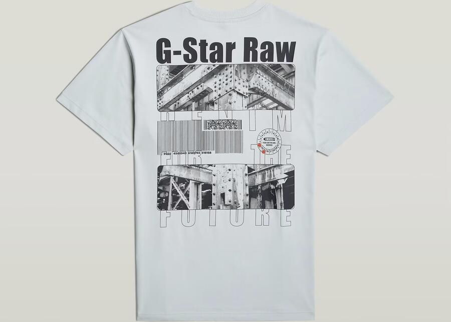 G-Star RAW Barcode Back Graphic Loose T-Shirt Grijs Heren - Foto 9