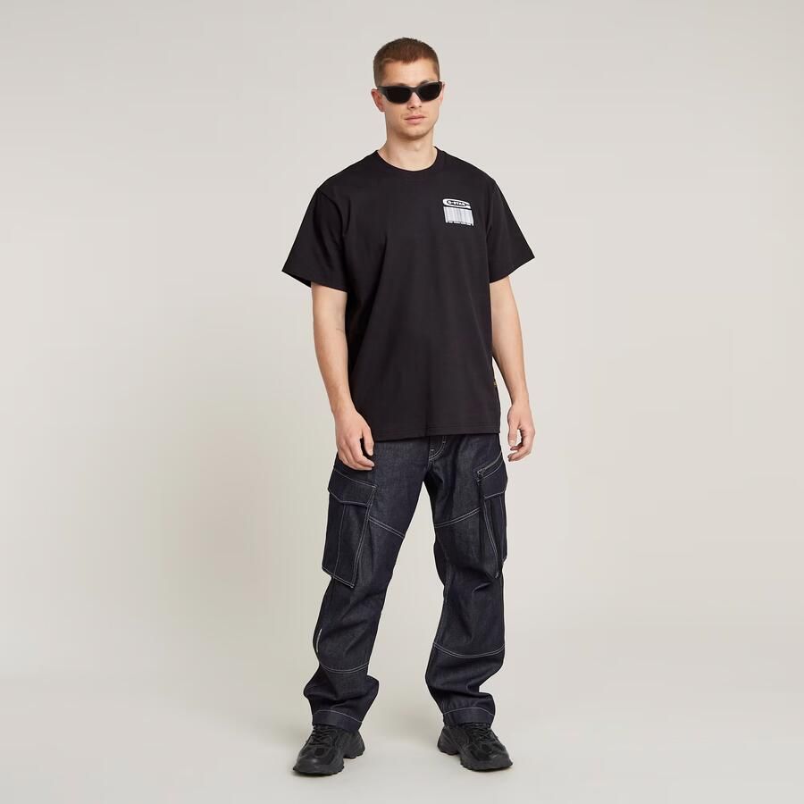 G-Star RAW Barcode Back Graphic Loose T-Shirt Zwart Heren - Foto 2