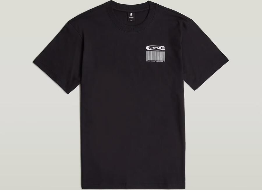 G-Star RAW Barcode Back Graphic Loose T-Shirt Zwart Heren - Foto 8