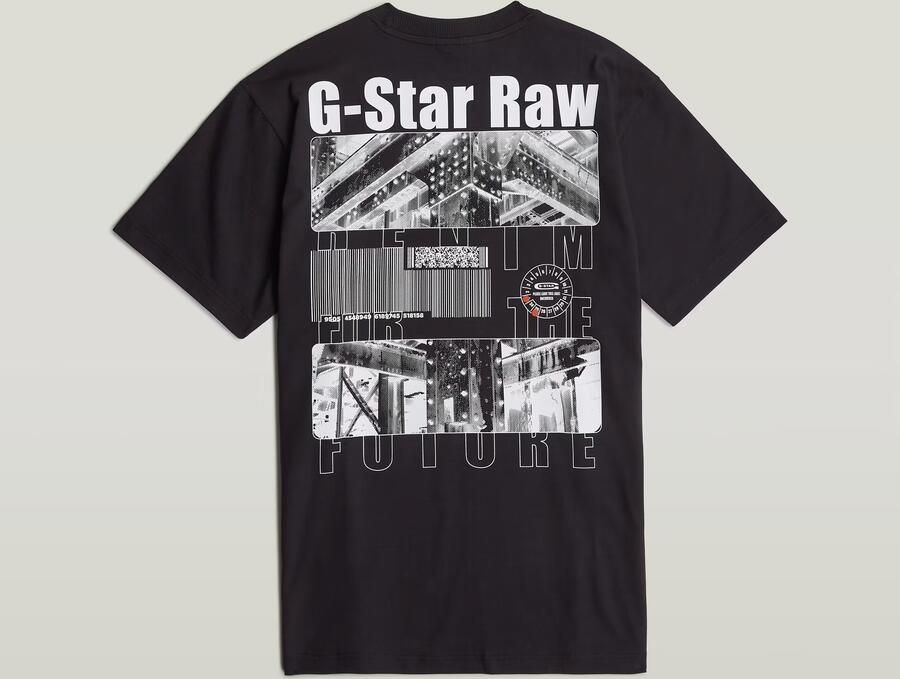 G-Star RAW Barcode Back Graphic Loose T-Shirt Zwart Heren - Foto 7