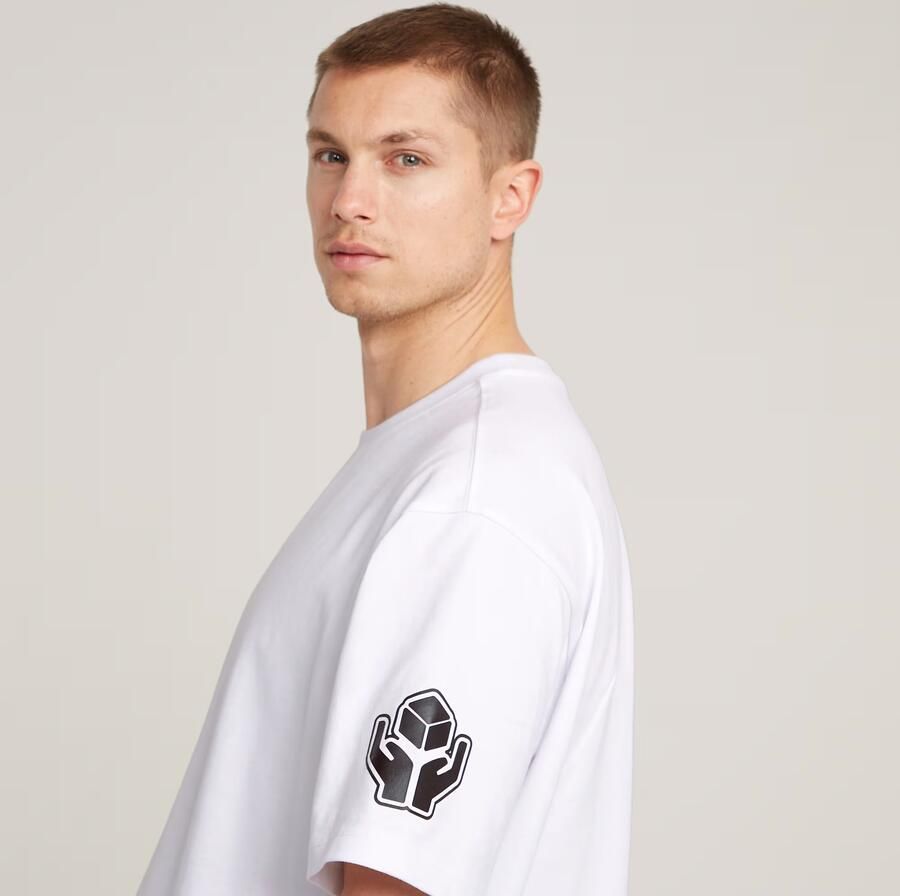 G-Star RAW Barcode Boxy T-Shirt Wit Heren - Foto 5