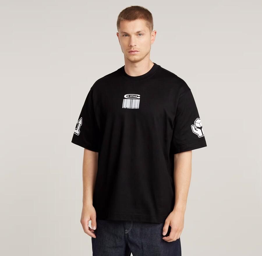 G-Star RAW Barcode Boxy T-Shirt Zwart Heren - Foto 7