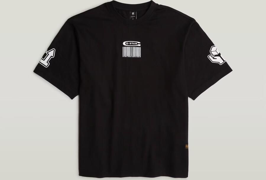 G-Star RAW Barcode Boxy T-Shirt Zwart Heren - Foto 6