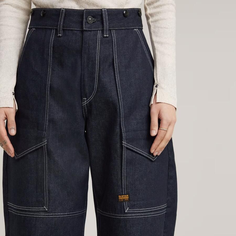 G-Star RAW Barrel Utility High Loose Jeans Donkerblauw Dames - Foto 3
