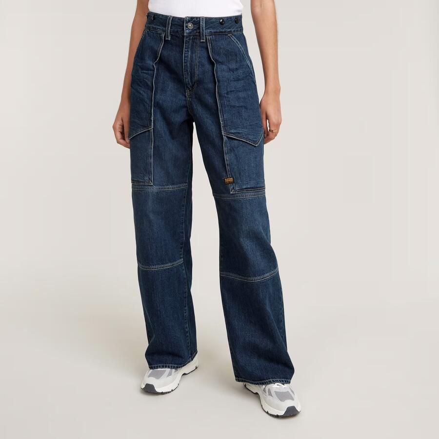 G-Star RAW Barrel Utility High Loose Jeans Donkerblauw Dames - Foto 7