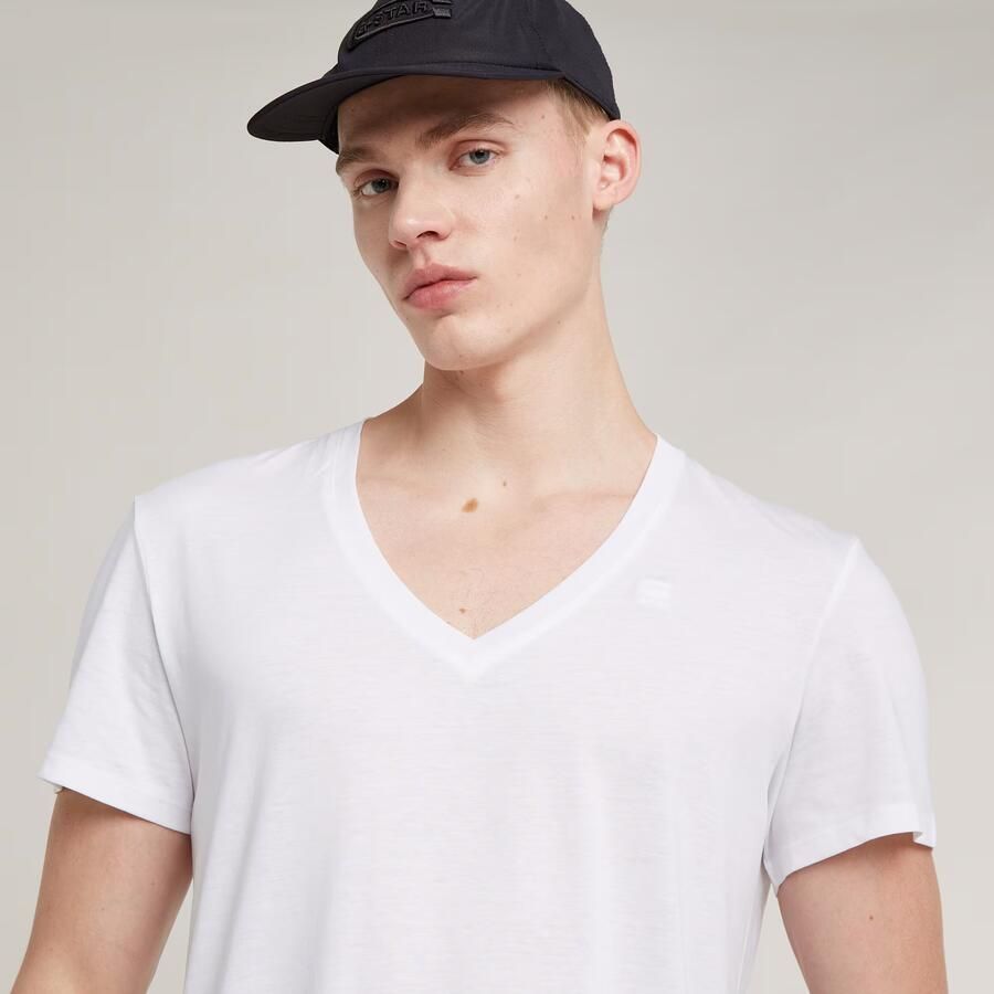 G-Star RAW Shirt met V-hals Base htr v t s s 2-pack (2-delig Set van 2) - Foto 3