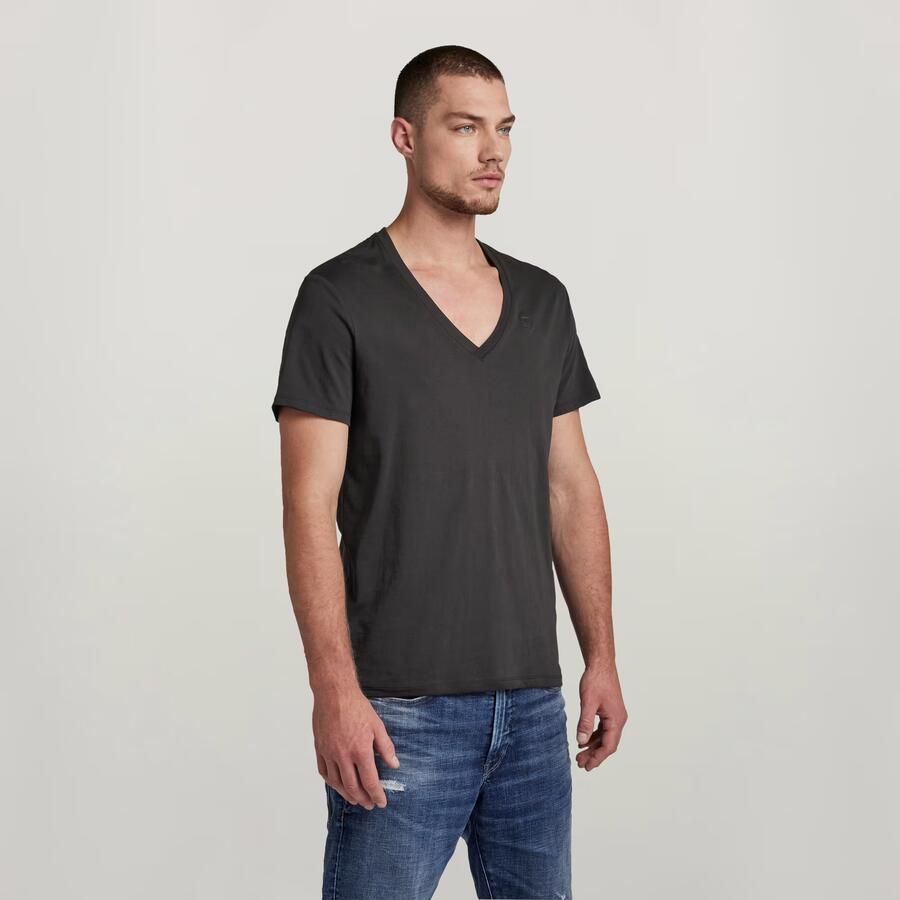 G-Star RAW Shirt met V-hals Base htr v t s s 2-pack (2-delig Set van 2)