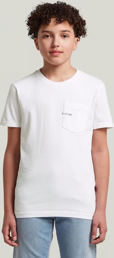 G-Star RAW Base Pocket T-Shirt voor jongens Wit jongens