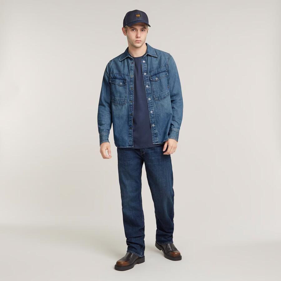 G-Star Heren Basic Ronde Hals T-Shirt Blue Heren - Foto 2