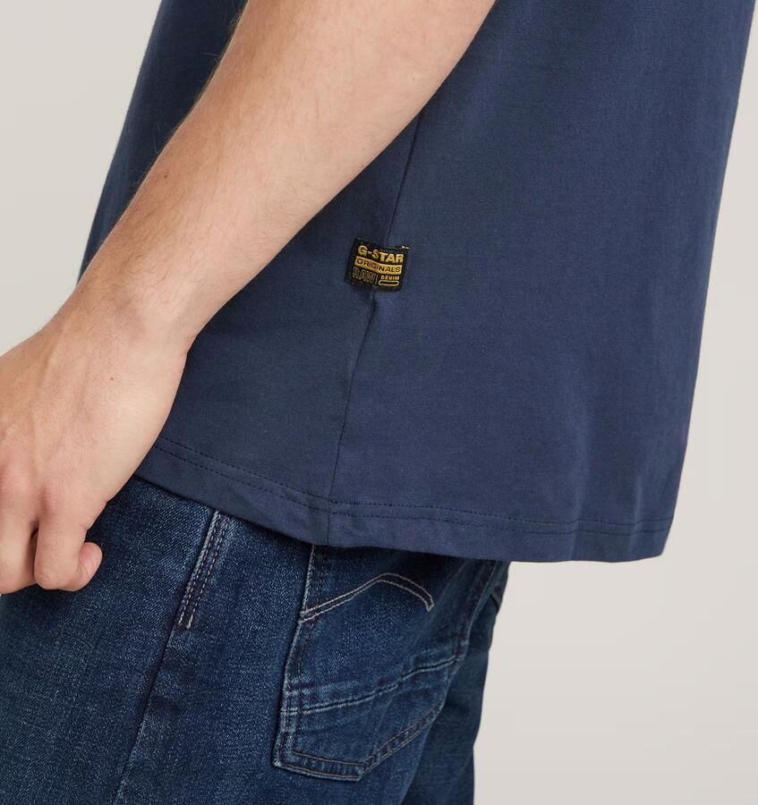 G-Star Heren Basic Ronde Hals T-Shirt Blue Heren - Foto 6