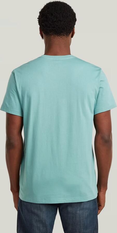 G-Star RAW Base-S V T-Shirt Midden blauw Heren - Foto 5