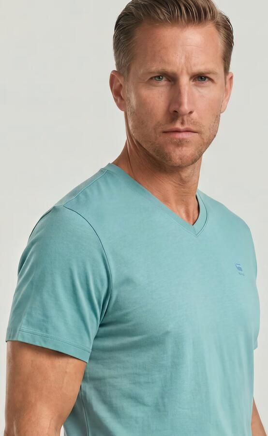G-Star RAW Base-S V T-Shirt Midden blauw Heren - Foto 4