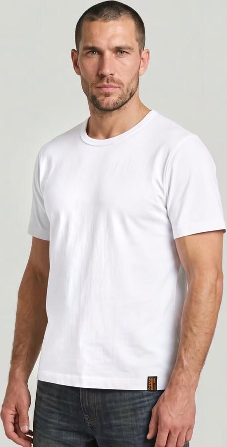G-Star RAW Base Shrunken Slim T-Shirt Wit Heren