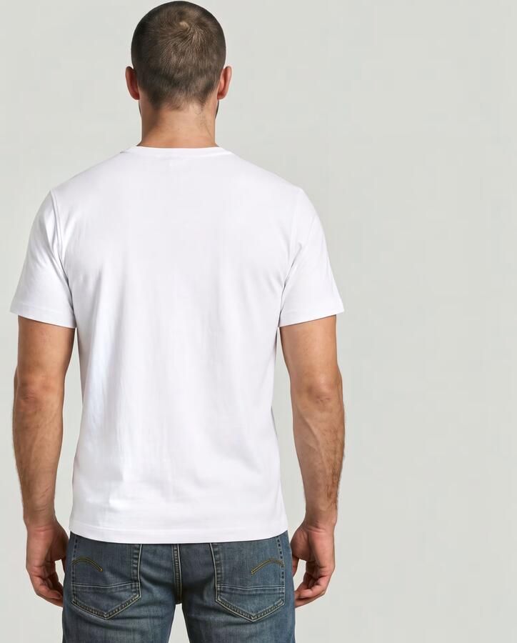 G-Star RAW Base Shrunken Slim T-Shirt Wit Heren - Foto 4