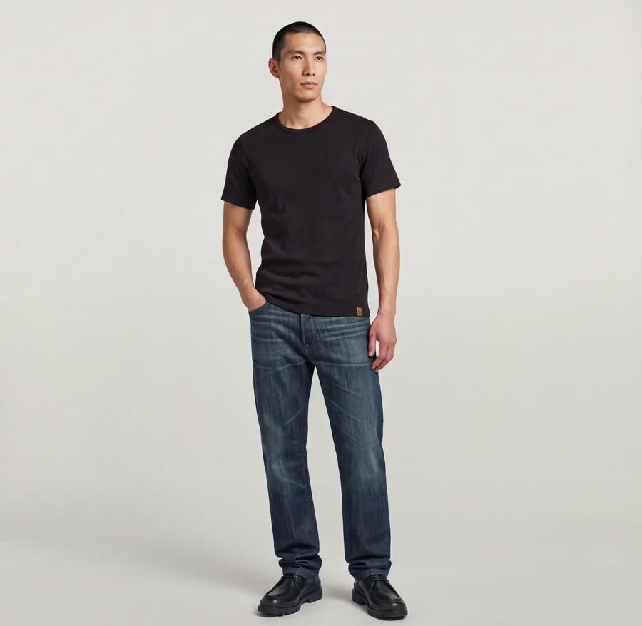 G-Star RAW Base Shrunken Slim T-Shirt Zwart Heren - Foto 4