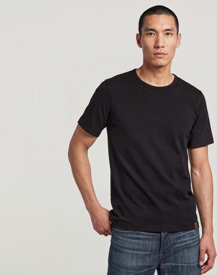G-Star RAW Base Shrunken Slim T-Shirt Zwart Heren