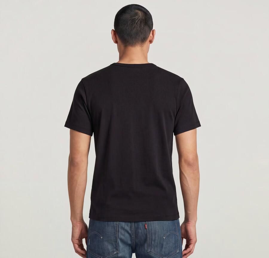 G-Star RAW Base Shrunken Slim T-Shirt Zwart Heren - Foto 5