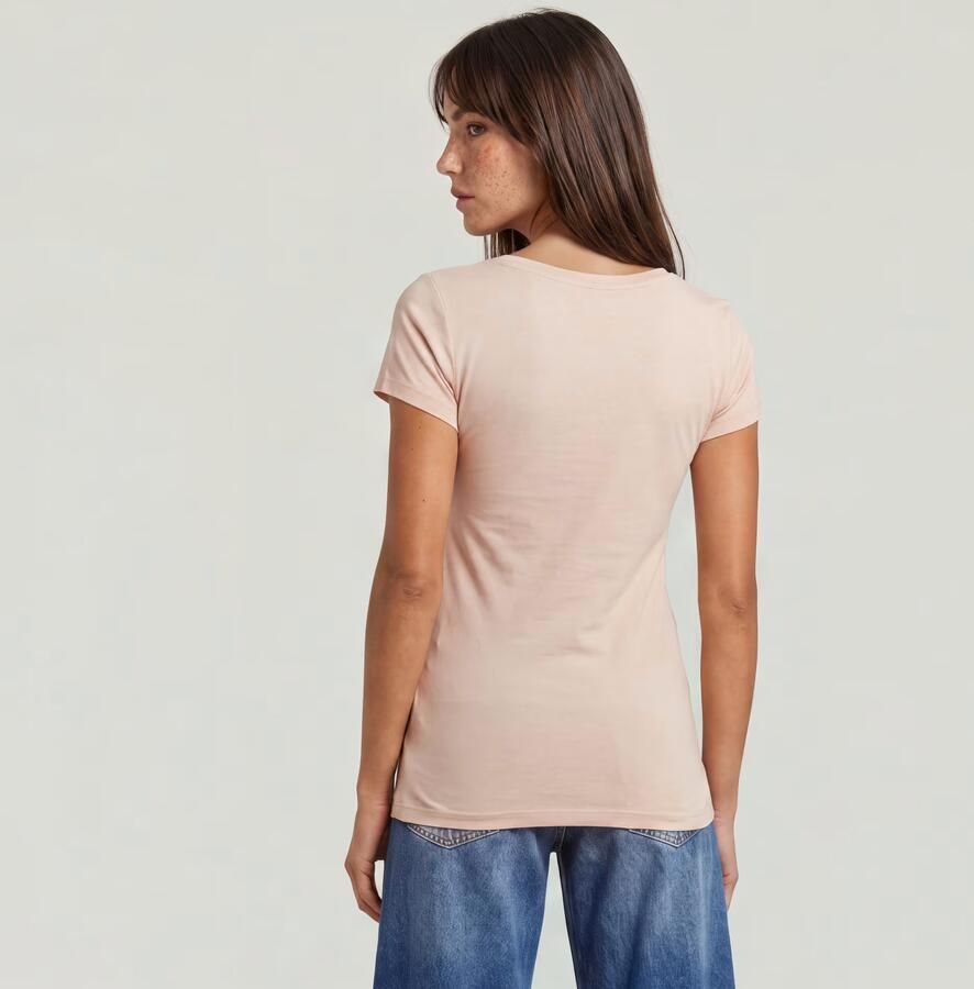 G-Star RAW Shirt met V-hals Base v t wmn cap sl met kleine logoprint voor - Foto 3