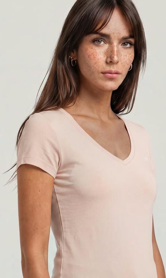 G-Star RAW Shirt met V-hals Base v t wmn cap sl met kleine logoprint voor - Foto 7