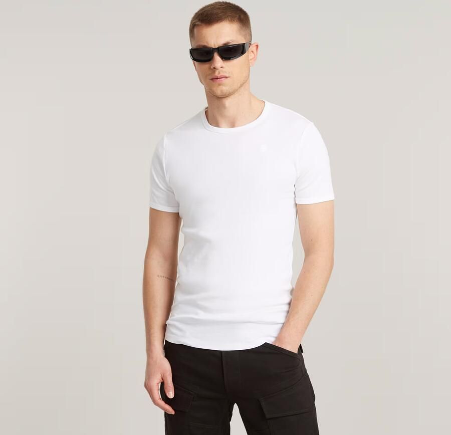 G-Star Set van 2 t-shirts met korte mouwen Base r t White Heren - Foto 7