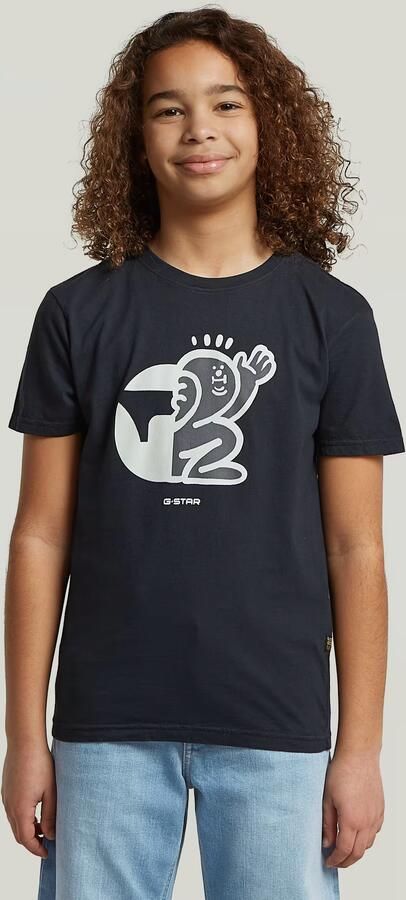 G-Star RAW Base T-Shirt voor jongens Donkerblauw jongens