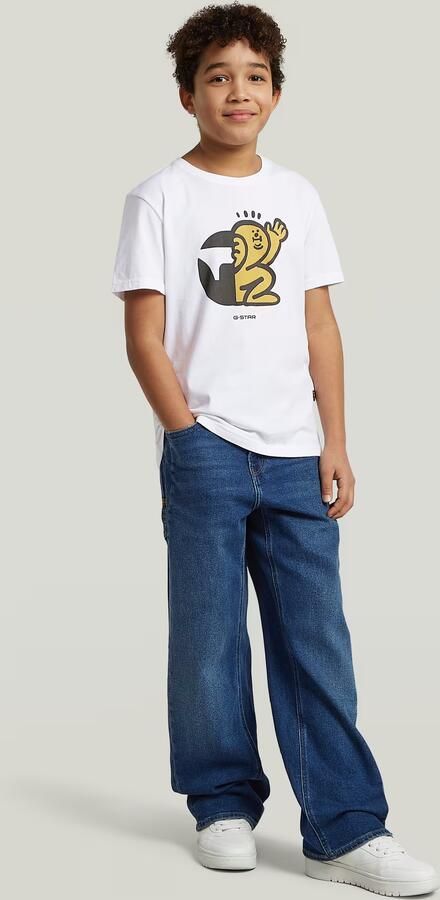 G-Star RAW Base T-Shirt voor jongens Wit jongens - Foto 4