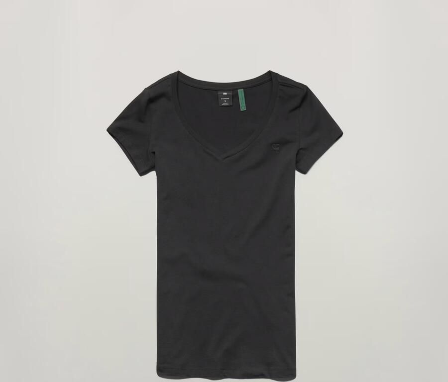 G-Star RAW Shirt met V-hals Base v t wmn cap sl met kleine logoprint voor - Foto 5