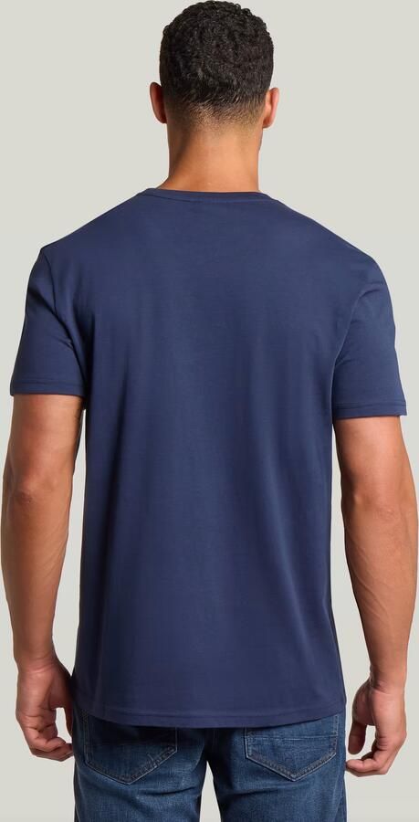 G-Star RAW Base V T-shirt Donkerblauw Heren - Foto 4