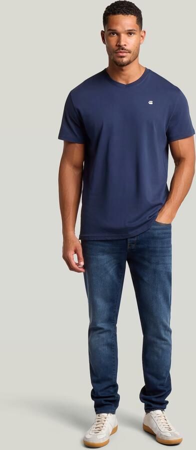 G-Star RAW Base V T-shirt Donkerblauw Heren - Foto 5