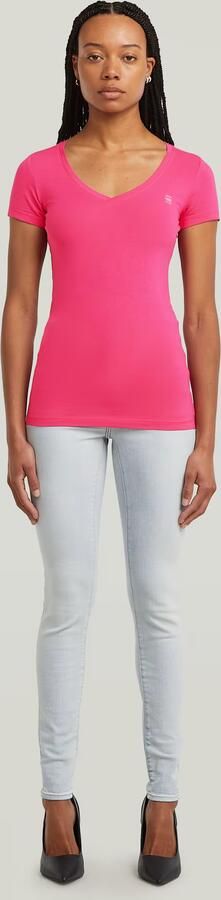 G-Star RAW Shirt met V-hals Base v t wmn cap sl met kleine logoprint voor - Foto 6