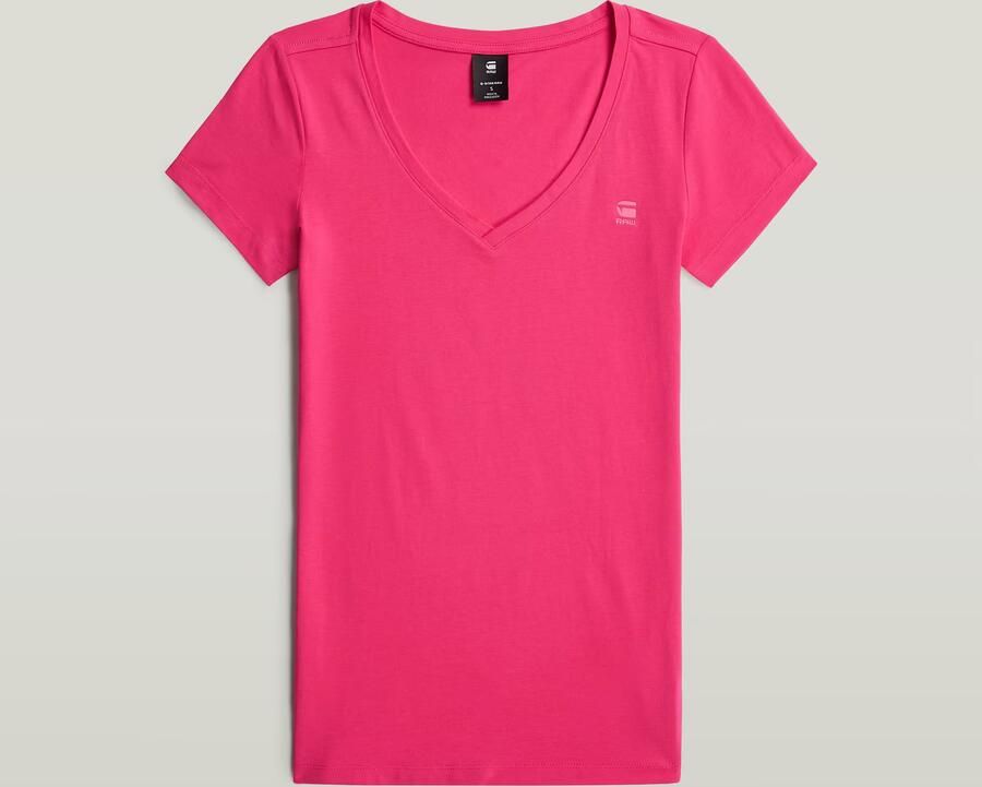 G-Star RAW Shirt met V-hals Base v t wmn cap sl met kleine logoprint voor - Foto 4