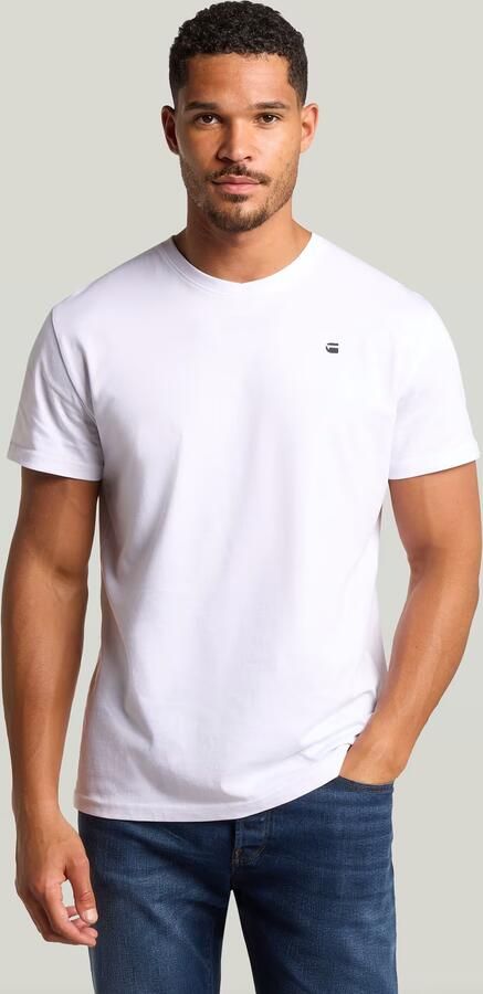 G-Star RAW Base V T-shirt Wit Heren