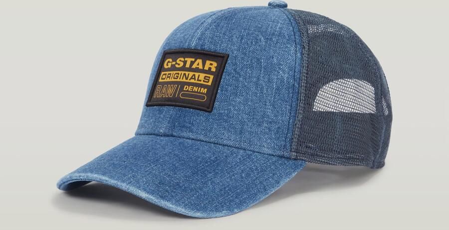 G-Star RAW Baseball Trucker Cap Midden blauw Heren