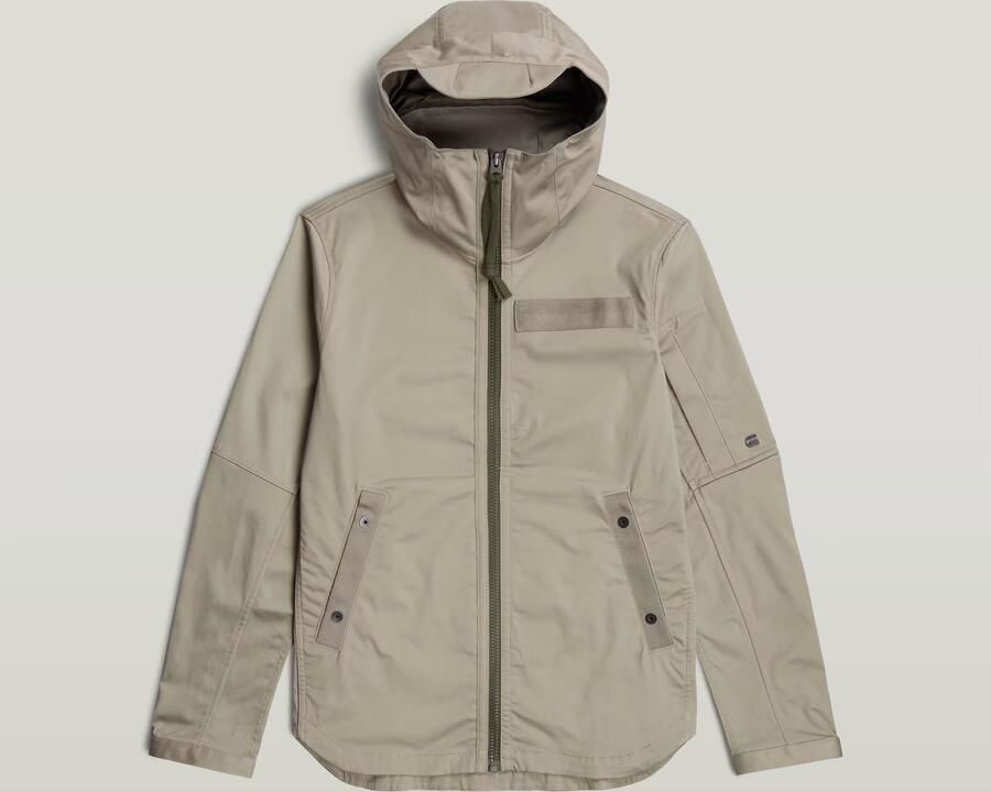 G-Star RAW Batt Hooded Overshirt Beige Heren - Foto 3