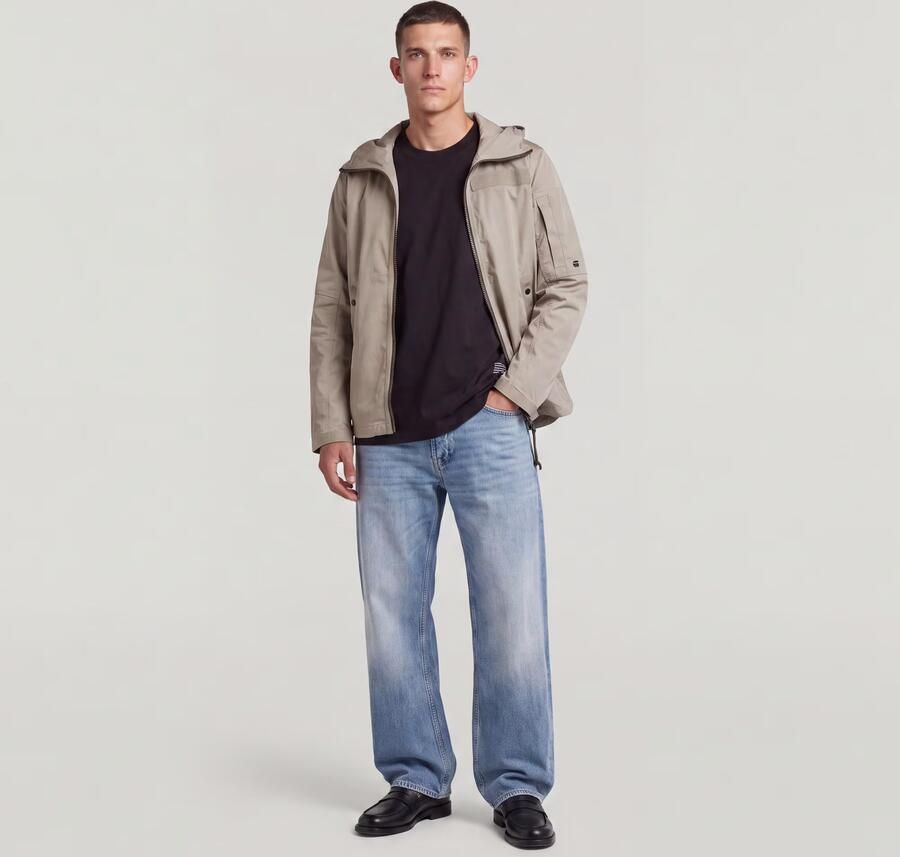 G-Star RAW Batt Hooded Overshirt Beige Heren - Foto 4