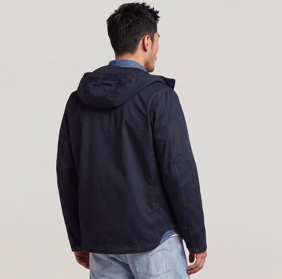 G-Star RAW Batt Hooded Overshirt Donkerblauw Heren - Foto 4