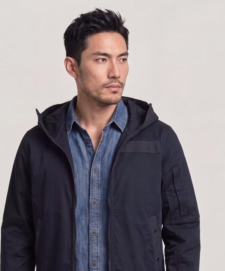 G-Star RAW Batt Hooded Overshirt Donkerblauw Heren - Foto 5