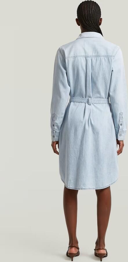 G-Star RAW Belt Overhemdjurk Lichtblauw Dames - Foto 6