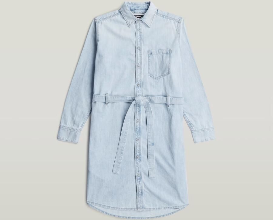G-Star RAW Belt Overhemdjurk Lichtblauw Dames - Foto 4