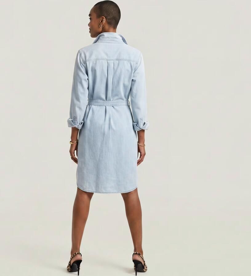 G-Star RAW Belt Overhemdjurk Lichtblauw Dames - Foto 5